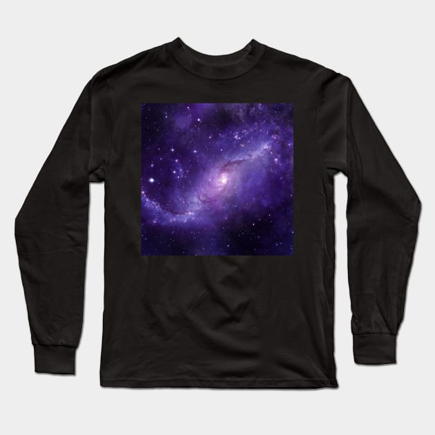 Purple Galaxy Long Sleeve T-Shirt by Murray's Apparel